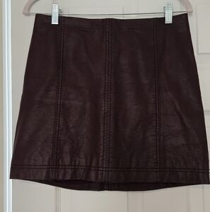 Free People Dark Brown Mini Skirt